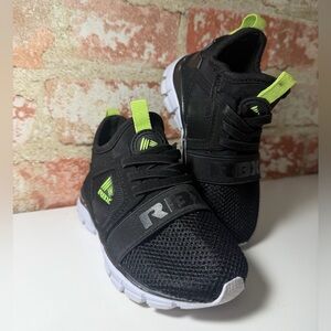 RBX Kids Black and Neon Green Sneakers